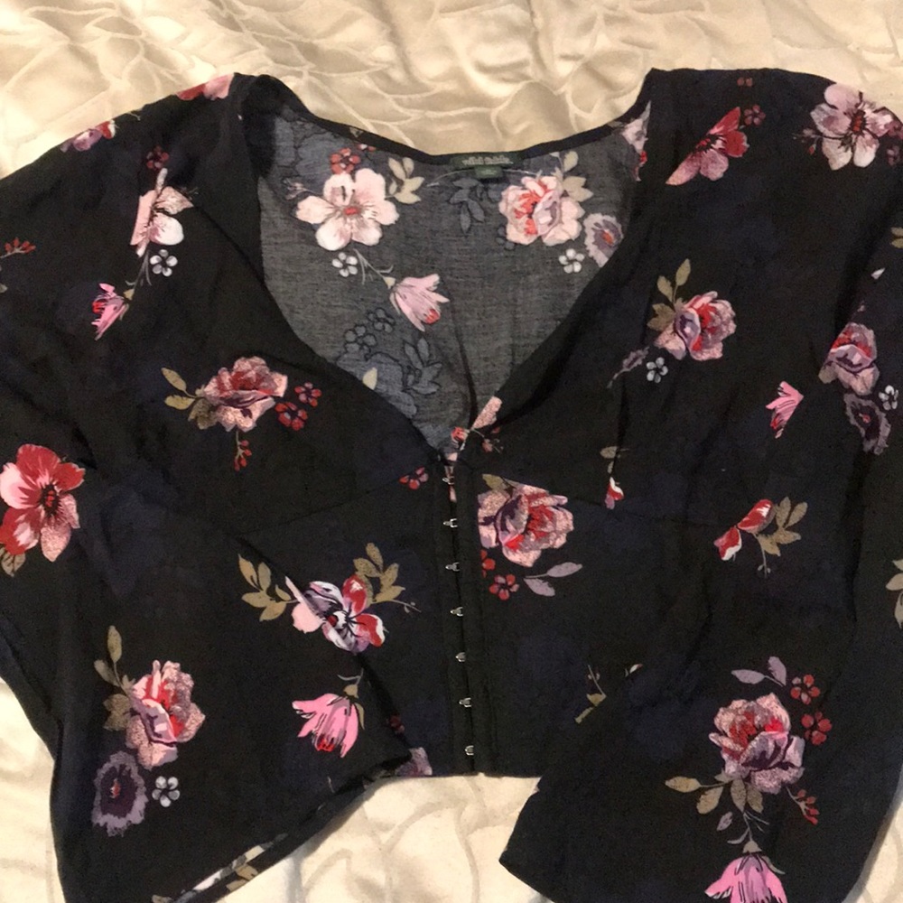 Floral crop top wild fable
